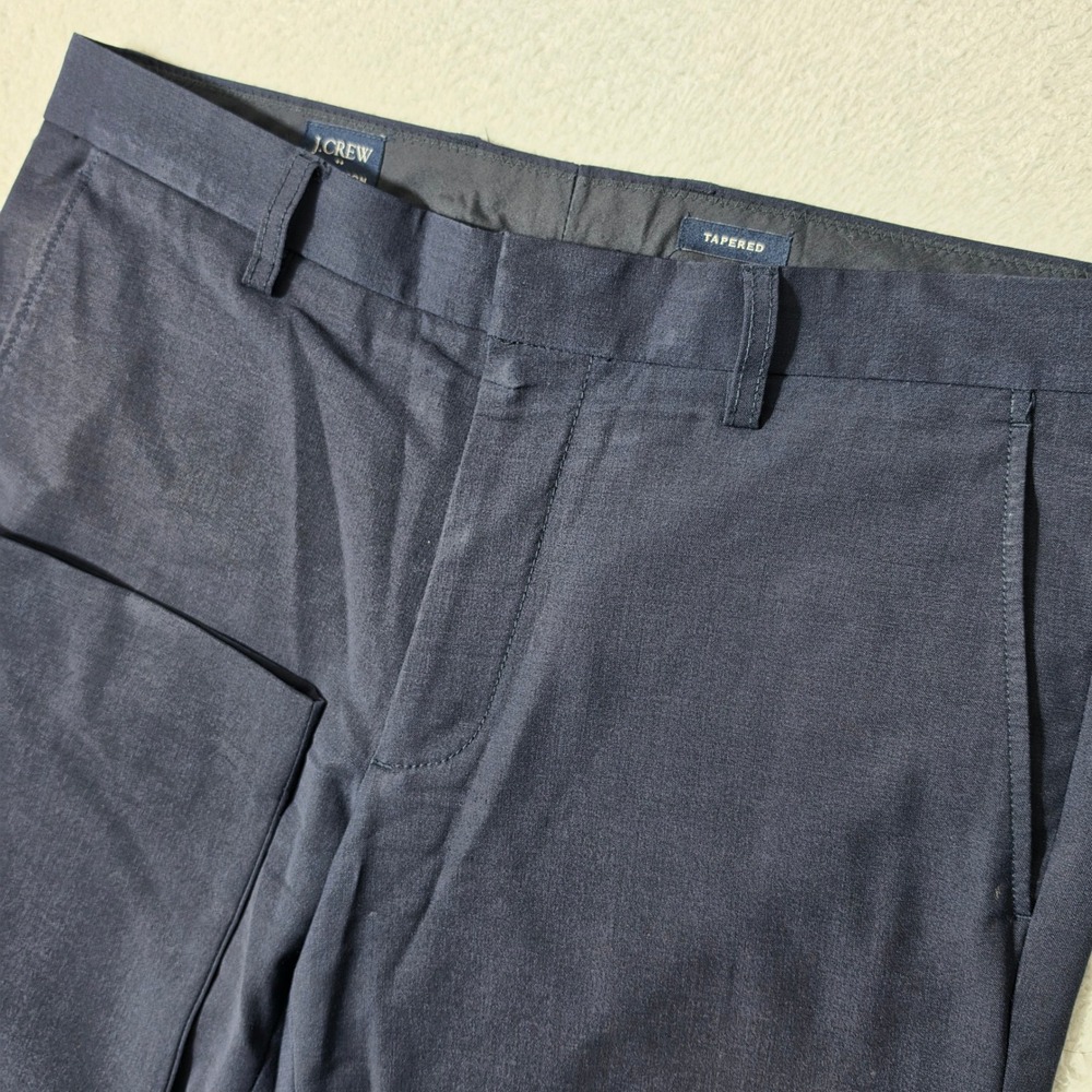 J.Crew Thompson Pants‎ Mens 30/30 Navy Blue Tapered Wool Blend Stretch AP879